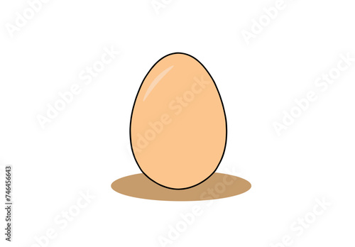 egg large on white background, 