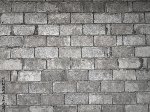 Black and white abstract brick pattern  design  old  brick wall