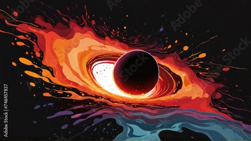 blackhole illustration universe background