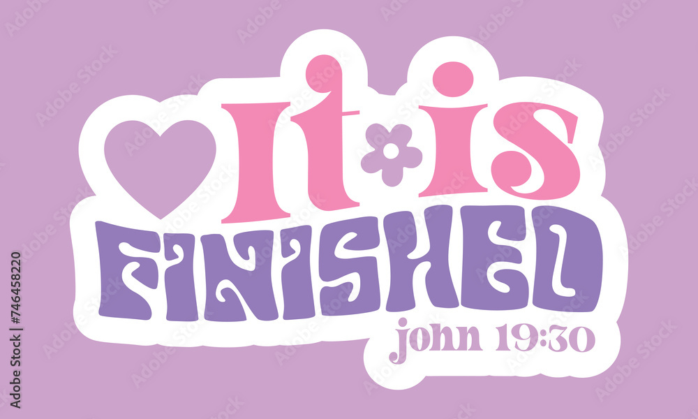 Retro Easter Sticker Design Retro Easter Sticker Design