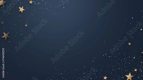 Chic Navy Blue and Gold Stars Design