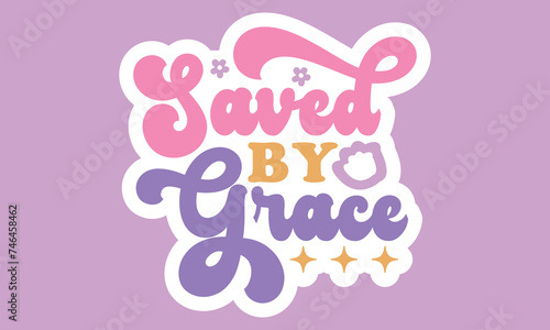 Retro Easter Sticker Design