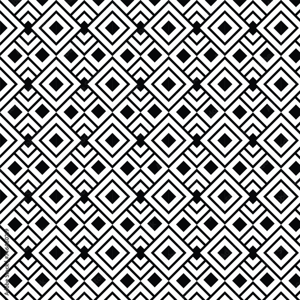 Black and white diamonds and lines geometric pattern background. Black and white diamonds and lines geometric pattern background.