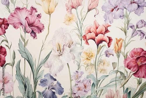 Botanical Watercolor Print Wallpaper Inspirations: Artistic Home Studio Designs