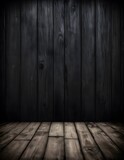 Dark wooden planks form a rustic and textured background. The aged wood conveys a sense of history and natural beauty. AI Generative