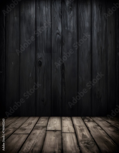 Dark wooden planks form a rustic and textured background. The aged wood conveys a sense of history and natural beauty. AI Generative