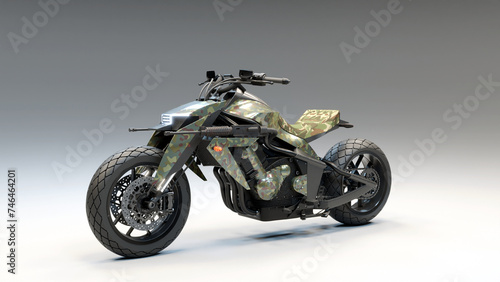 Futuristic 3D Motorcycle Concept 7 Camo