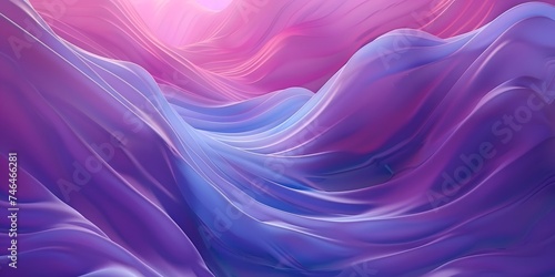 Modern colorful blue and purple ripples  soft satin  gauze-like ripples