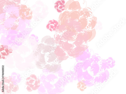 Falling cherry blooming flower parts vector.. © Natallia