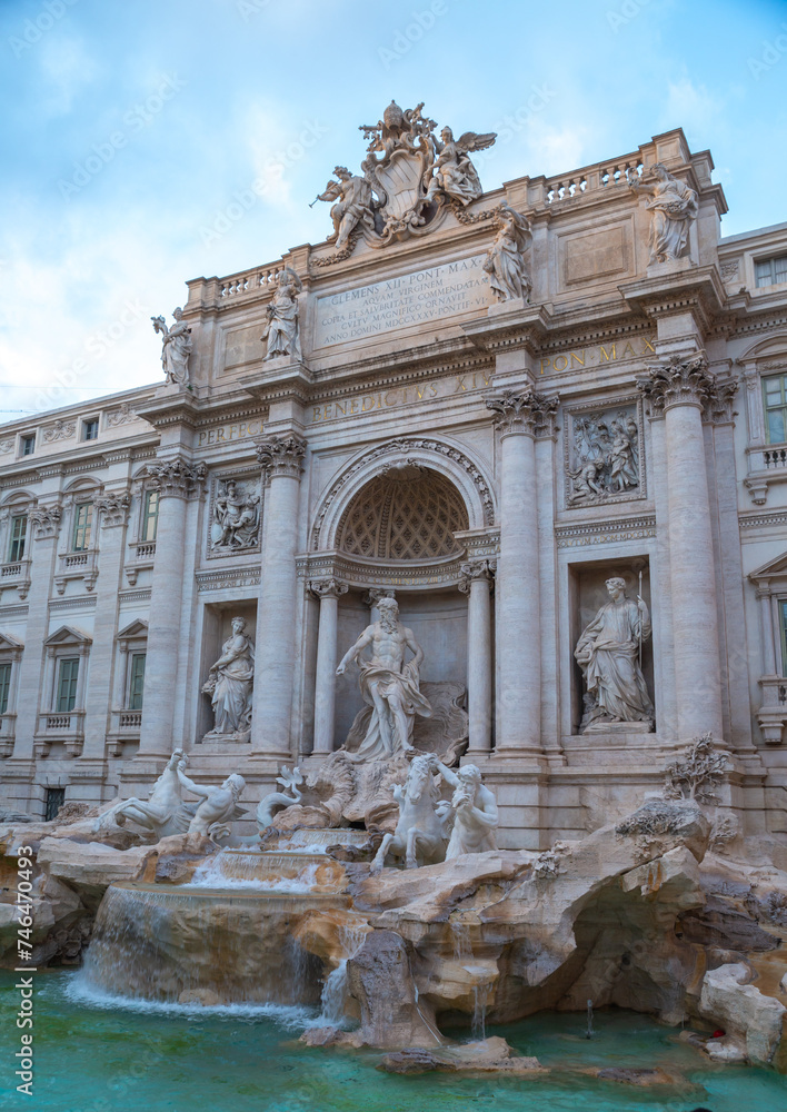 Trevi Fountain statues, Rome, Italy