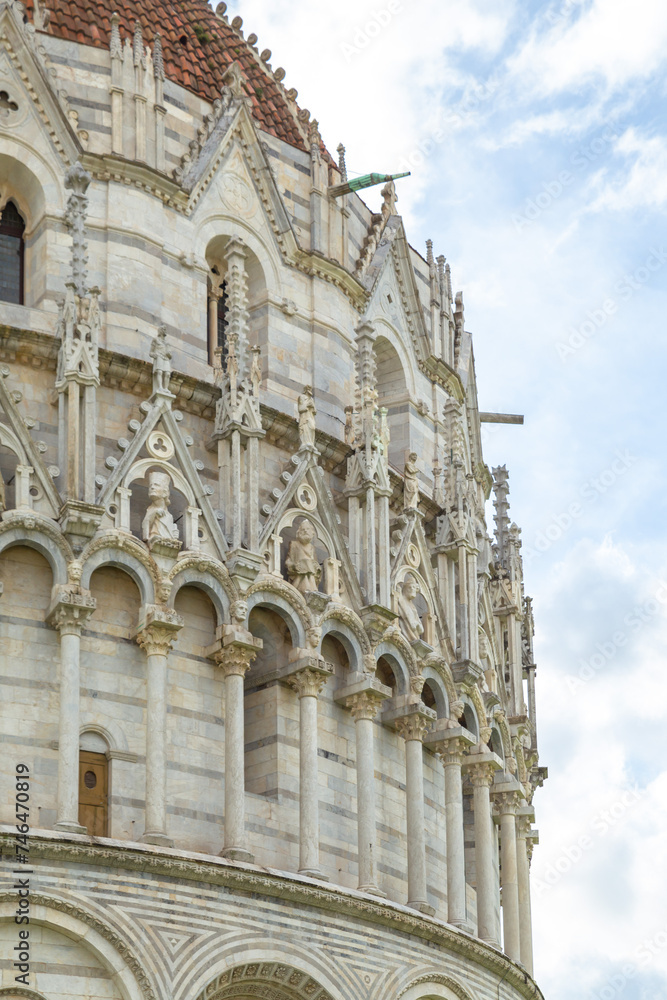 Baptist church details in Pisa, Italy