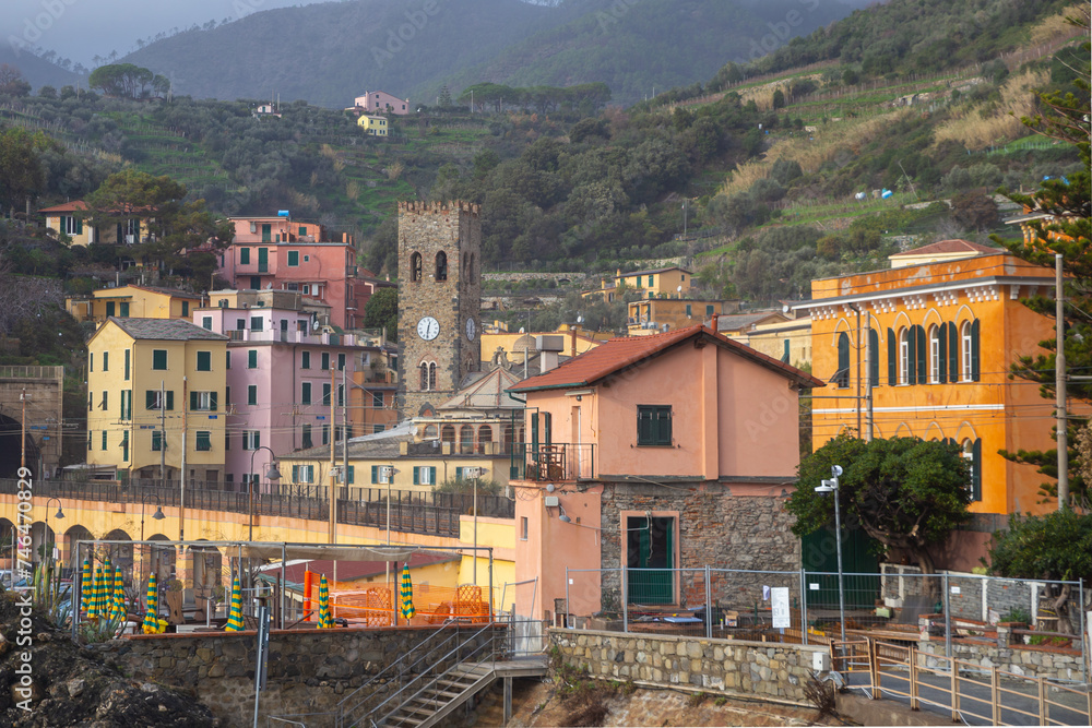 overlook of Monterosso town, Cinque Terre, Italy
