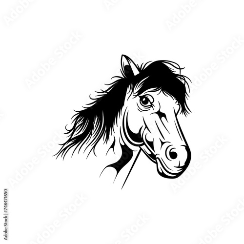 Simple illustration of horse head
