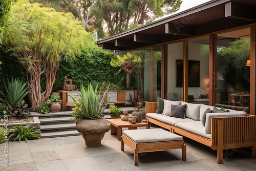 Villa Style Cozy Corner: Mid-Century Modern Patio Inspirations