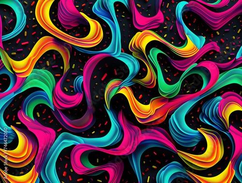 Futuristische Neon-Träume: Leuchtende 3D-Strukturen als abstrakter Hintergrund