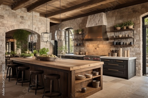 Modern Mediterranean Kitchen: Rustic Wooden Touches & Sleek Appliances in Stylish Homes