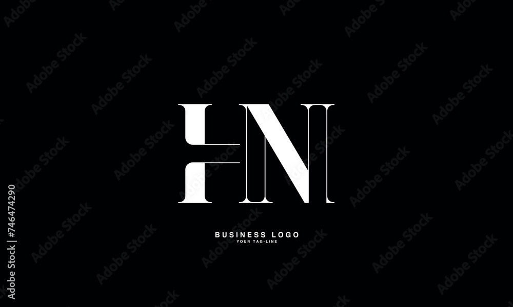 HN, NH, H, N, Abstract Letters Logo Monogram HN, NH, H, N, Abstract Letters Logo Monogram