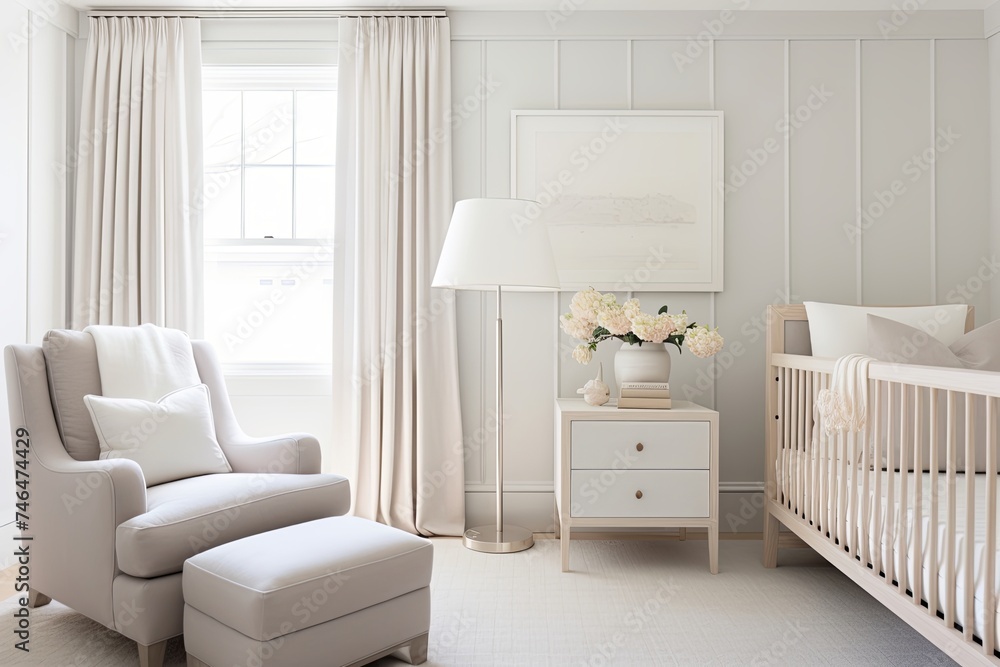 Coastal Touch: Muted Pastel Nursery Designs with White Crib Coastal Touch: Muted Pastel Nursery Designs with White Crib