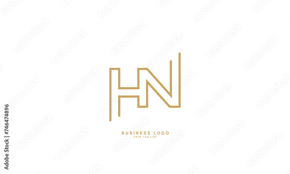 HN, NH, H, N, Abstract Letters Logo Monogram HN, NH, H, N, Abstract Letters Logo Monogram