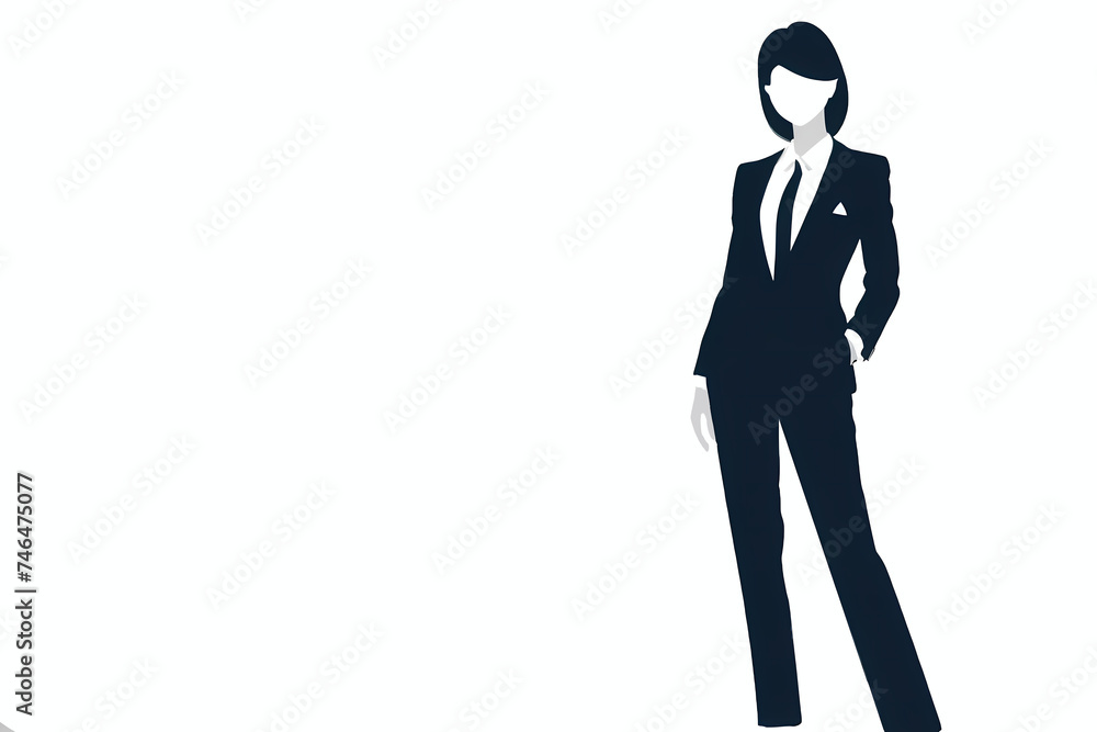 スーツを着て立つ女性 スーツを着て立つ女性