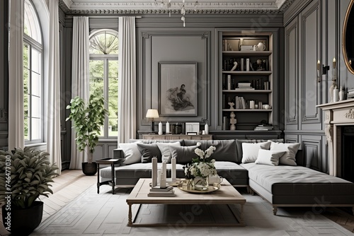 Neo-Victorian Living Room Decors: Minimalist Fusion with Classic Victorian Accents © Michael