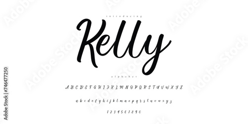 Kelly: Handwritten Alphabet Font Calligraphy 