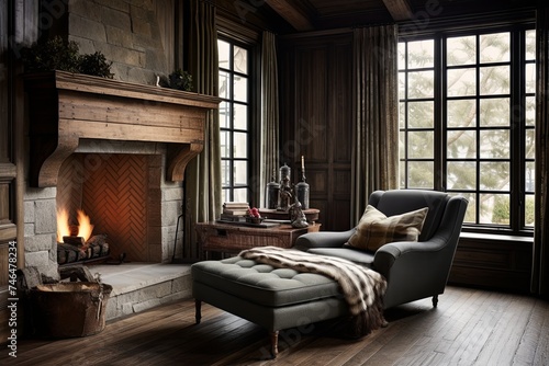 Tradition Meets Modern in Old World Charm: Bedroom Interiors with Lounge Chair Mix