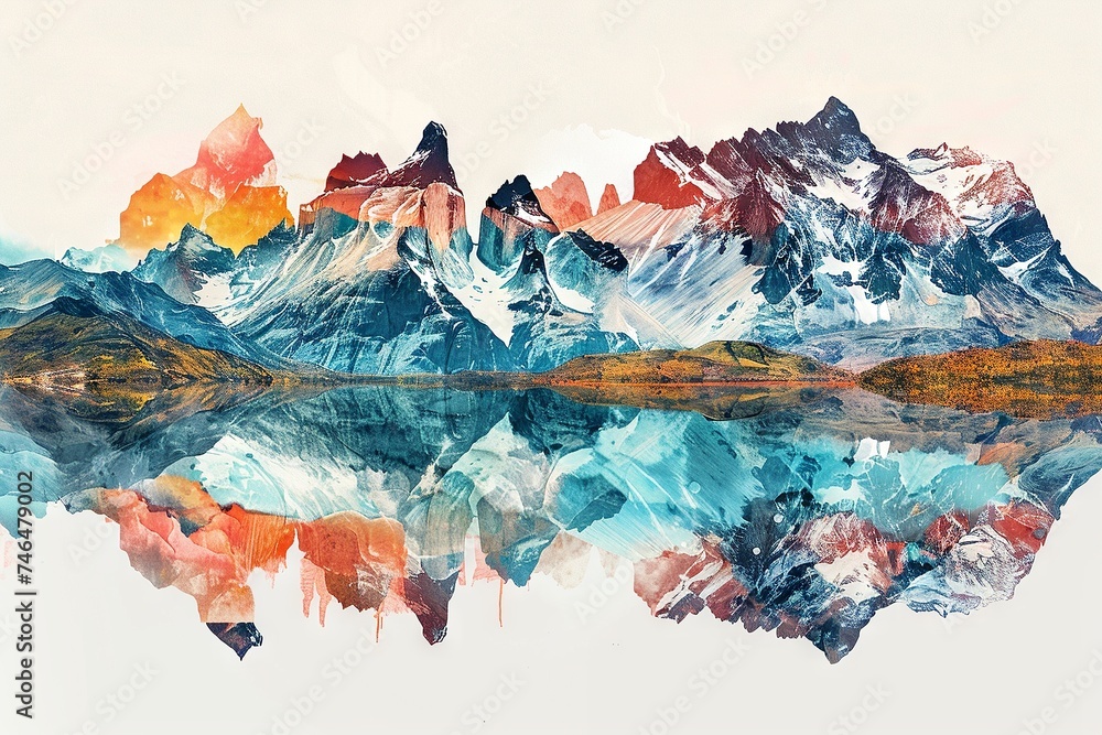 Mystical Landscapes of Chile: Desert to Fjords Collage

 - obrazy, fototapety, plakaty 