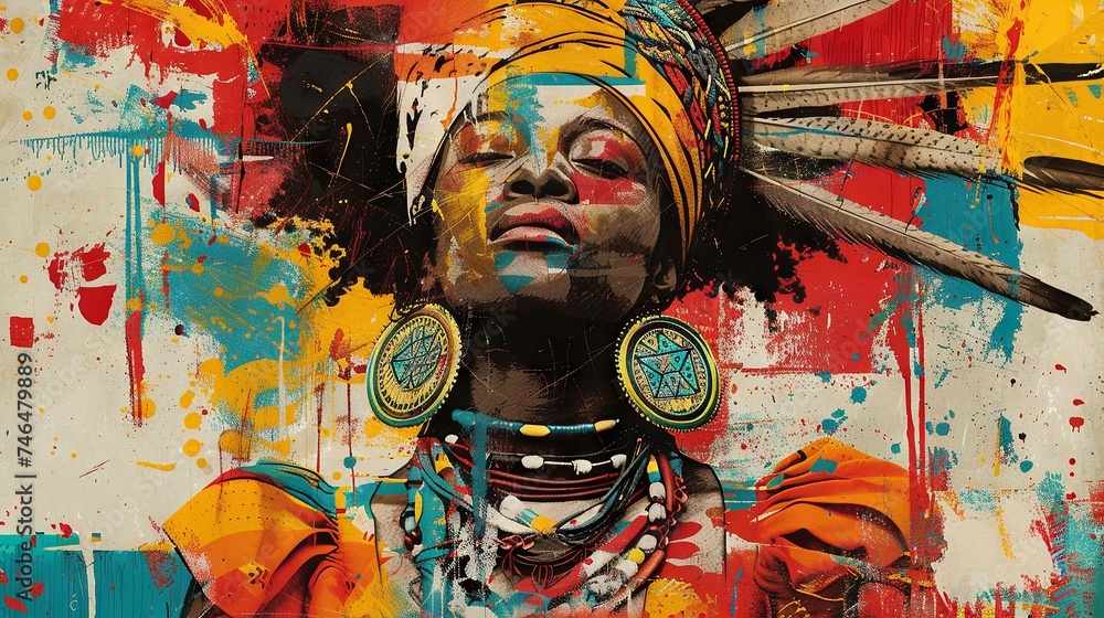 Afro-Brazilian Essence: Heritage and Vibrancy Collage