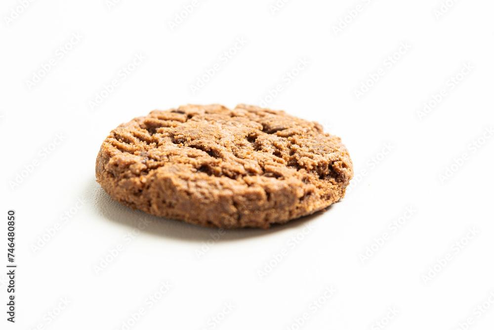 dark chocolate cookie isolated on a white background dark chocolate cookie isolated on a white background