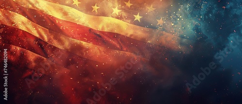 Independence Day Celebration American Flag Background