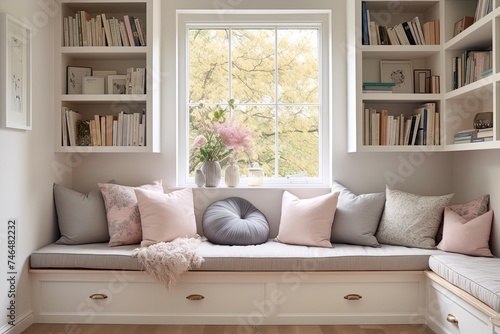 Cozy Scandinavian Study: Pastel Cushion Reading Nooks