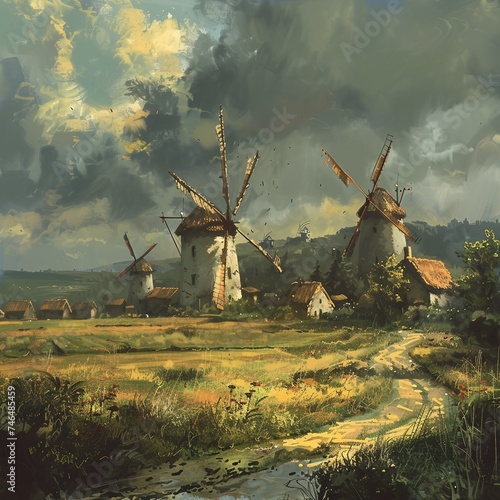 Old Fashioned Windmills