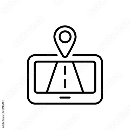 Navigation device outline icons, internet of things minimalist vector illustration ,simple transparent graphic element .Isolated on white background