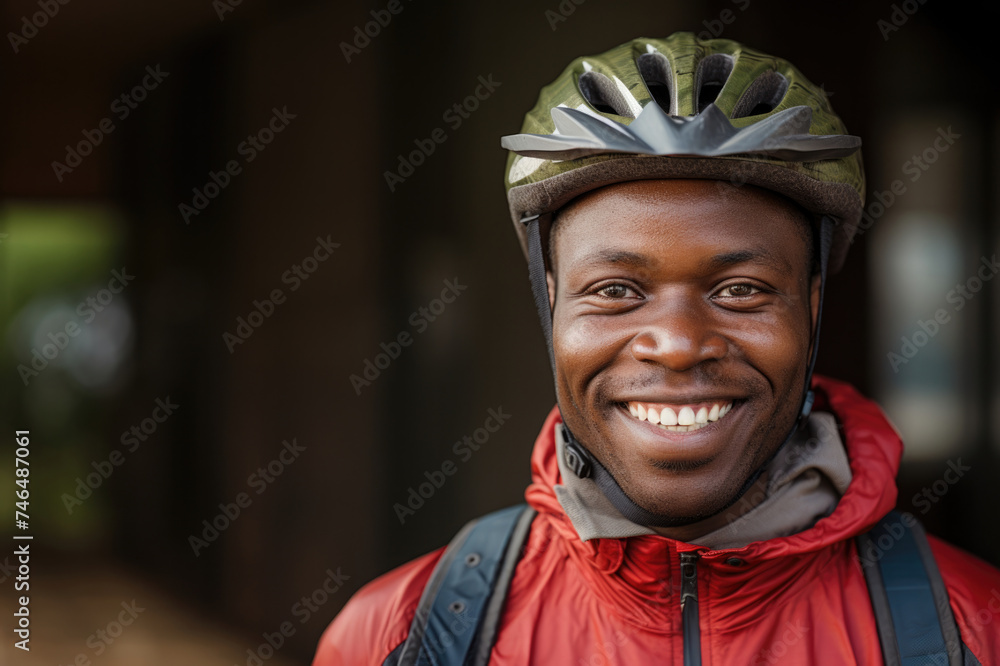 Afro American man smiling in portrait. Copy Space. Free Space. Afro American man smiling in portrait. Copy Space. Free Space.