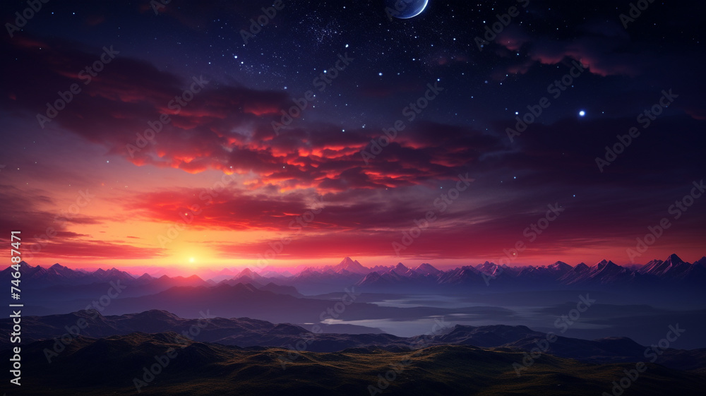 Amazing fantasy sky with colors