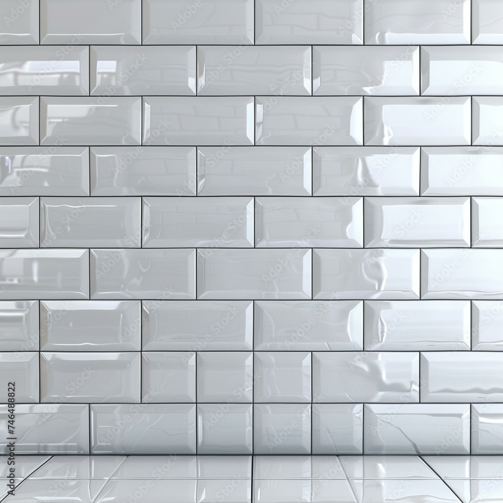 White subway tile backsplash with grey grout, adding texture and visual interest to the modern kitchen,cosy modern home interior,white,empty text frame,3d White subway tile backsplash with grey grout, adding texture and visual interest to the modern kitchen,cosy modern home interior,white,empty text frame,3d