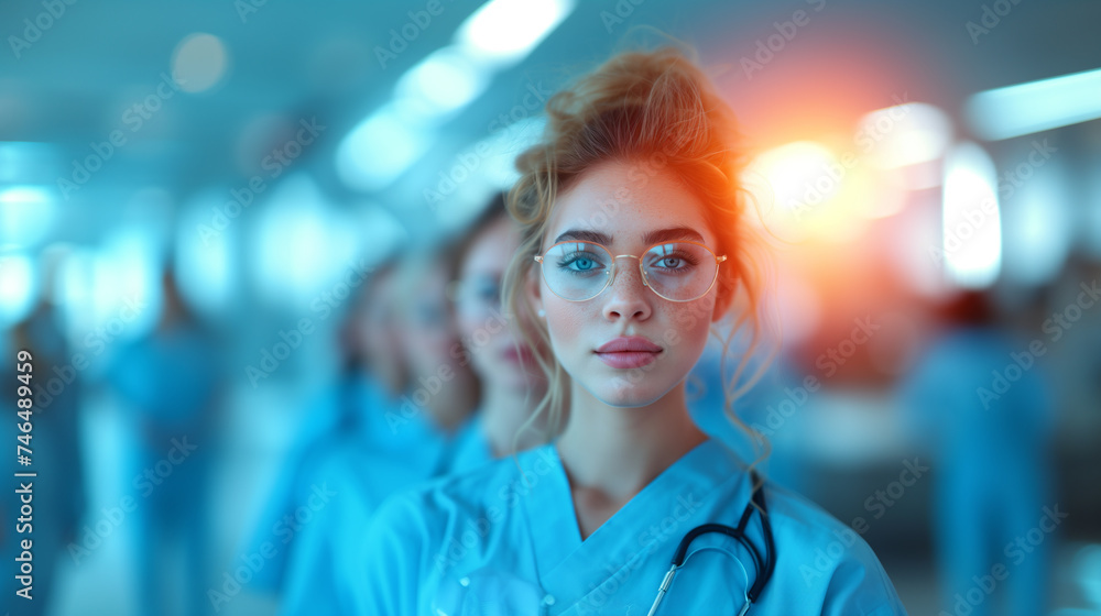 Medical Team Unveiled Doctor Graciously Faces Camera Amidst Hospital Colleagues Medical Team Unveiled Doctor Graciously Faces Camera Amidst Hospital Colleagues
