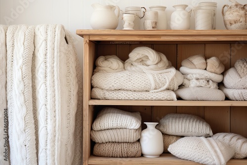 Vintage Lace Cottagecore Nursery Room with Cozy Knitted Blankets