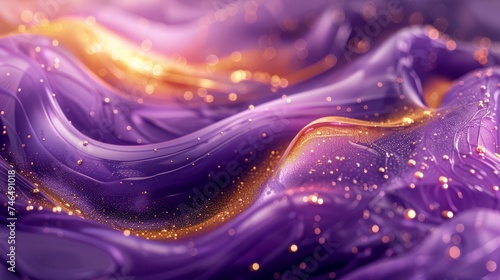 Bright gold and purple royal purple fluid fusion