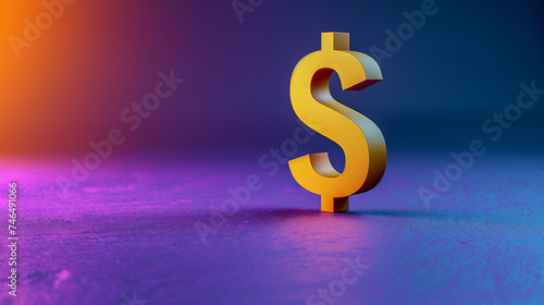 Abstract background of dollar currency sign symbol on the ground photo
