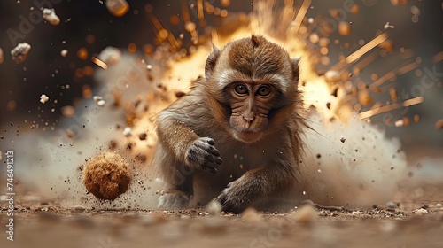 emotional - funny monkey. © FotoStalker