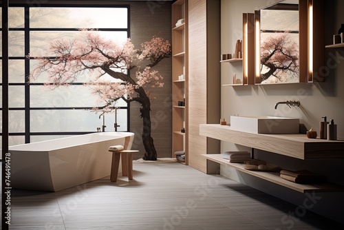 Zen Sanctuary  Minimalist Bathroom Design with Sleek Fixtures and Uncluttered Spaces