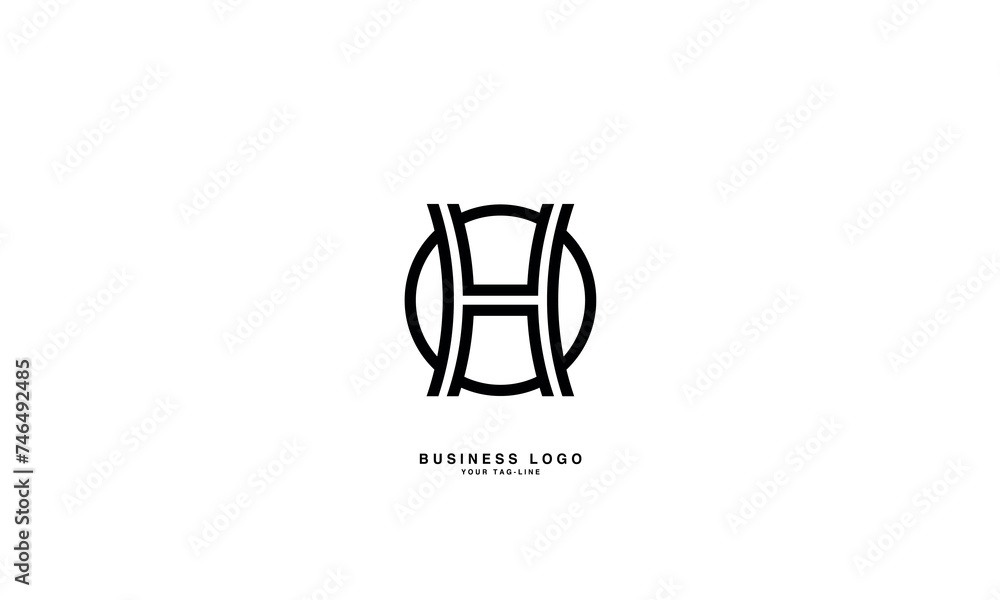 HO, OH, H, O, Abstract Letters Logo Monogram HO, OH, H, O, Abstract Letters Logo Monogram