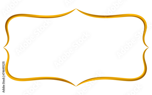 Golden vintage text frame