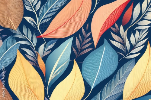 floral leaf pattern background design