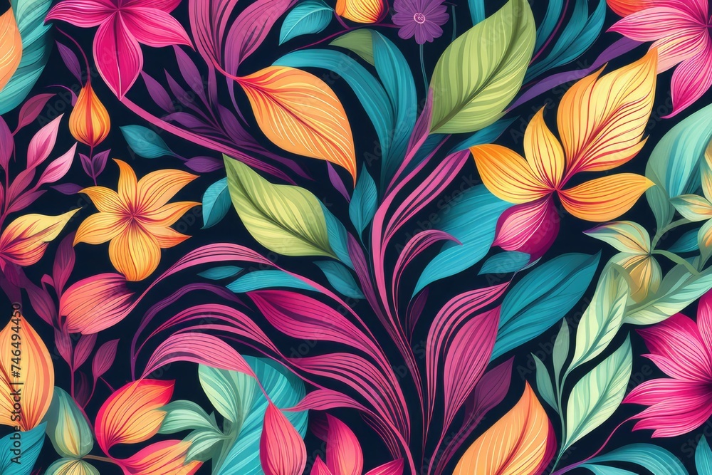 floral leaf pattern background design floral leaf pattern background design