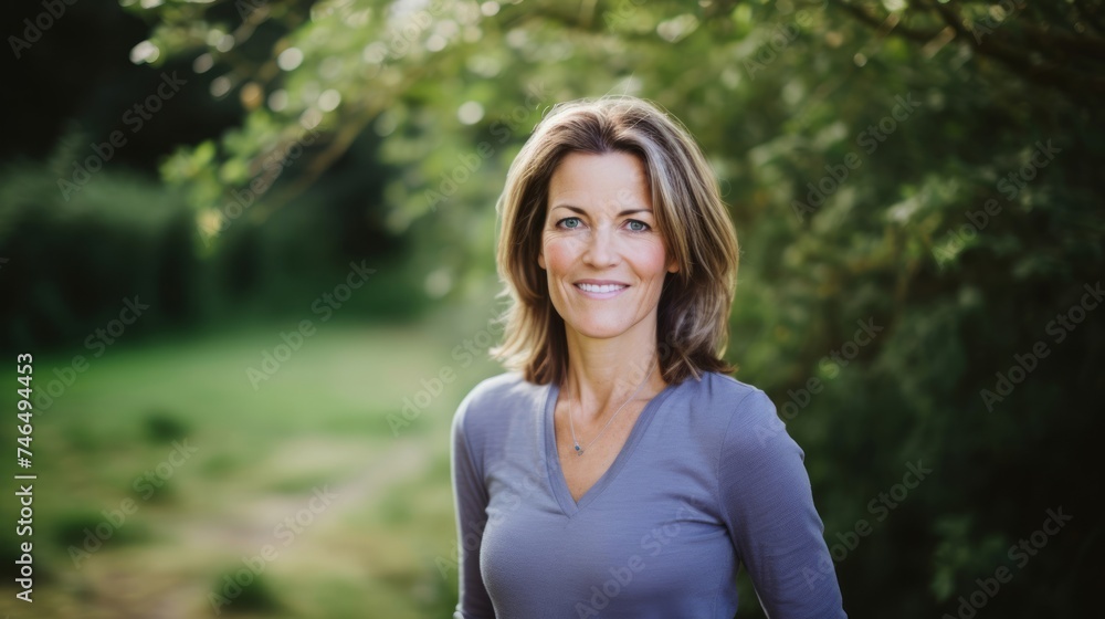 Portrait of resilient psychotherapist conducting outdoor session in natural setting Portrait of resilient psychotherapist conducting outdoor session in natural setting