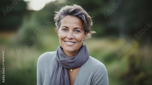 Portrait of resilient psychotherapist conducting outdoor therapy session