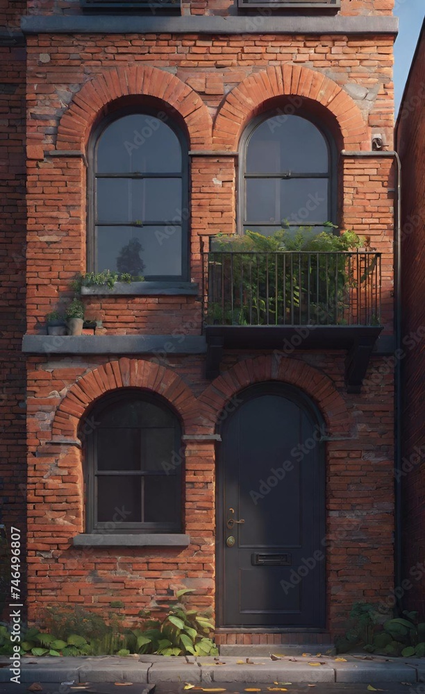 brick facade exterior 01